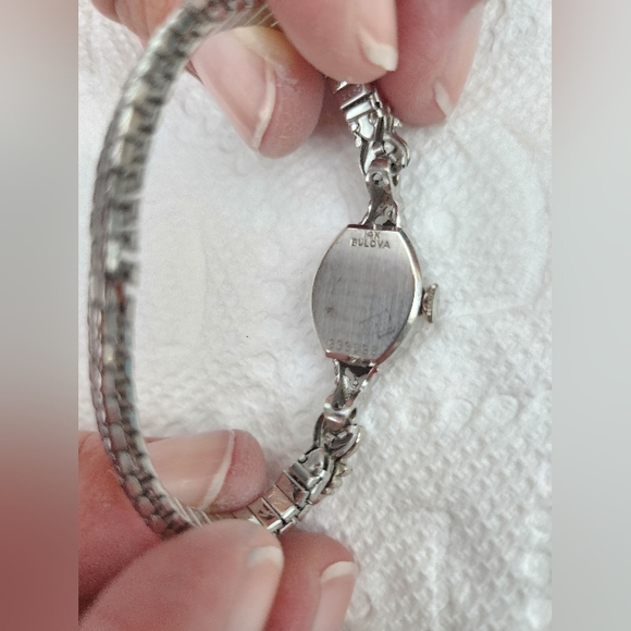 Bulova 14k white gold watch main image 12